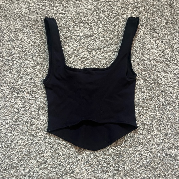 miami Black Ribbed Top - Picture 3 of 3